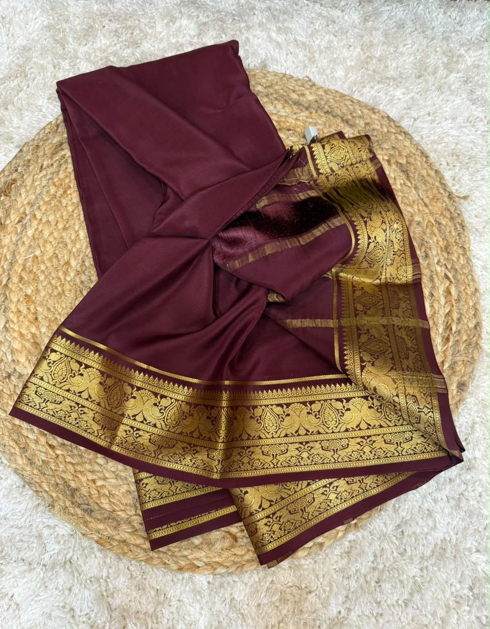 Mysore silk sarees self pattern