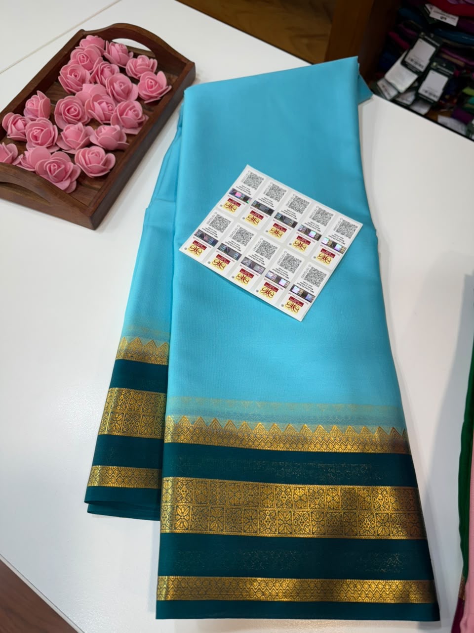 Mysore silk sarees light weight pattern
