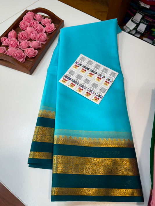 Mysore silk sarees light weight pattern