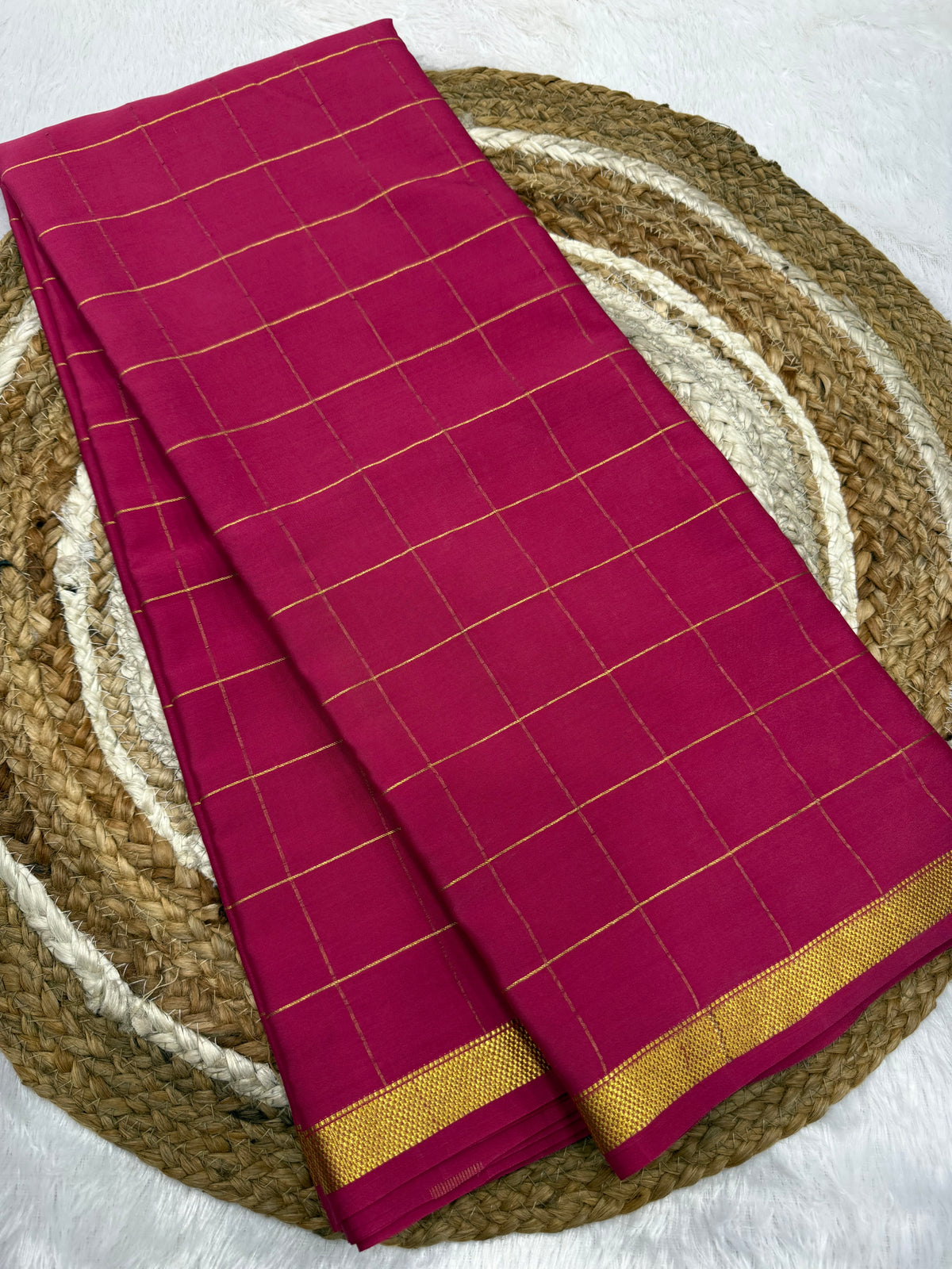 Mysore silk self checks