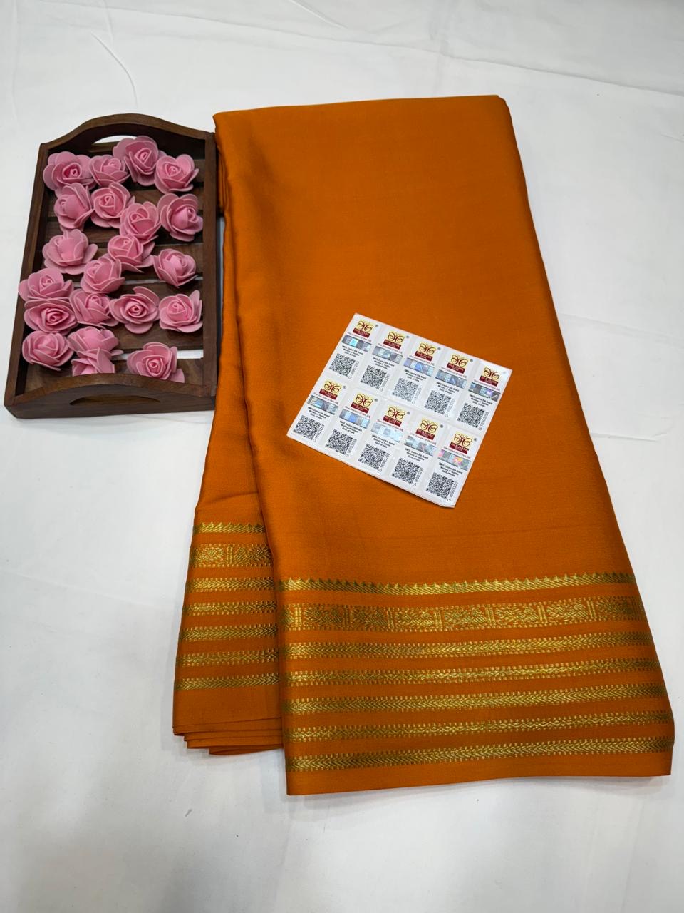 Mysore silk sarees self pattern