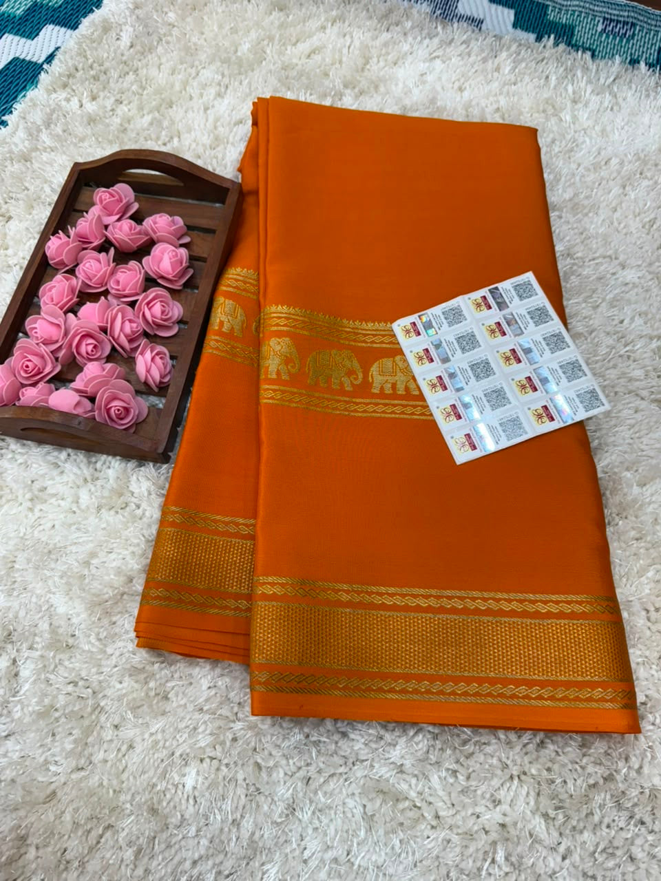 Mysore silk sarees self pattern