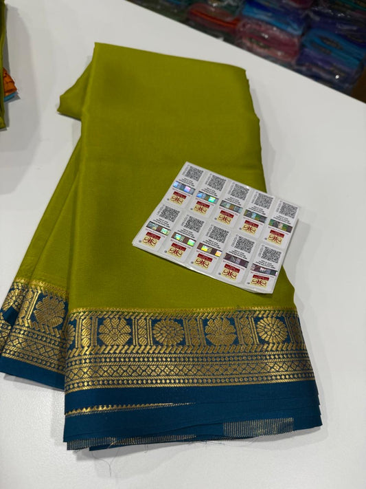 Mysore silk sarees light weight pattern