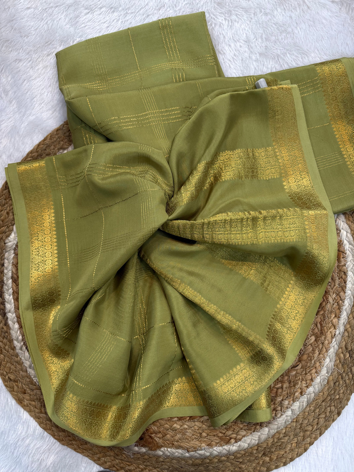 Mysore silk self checks