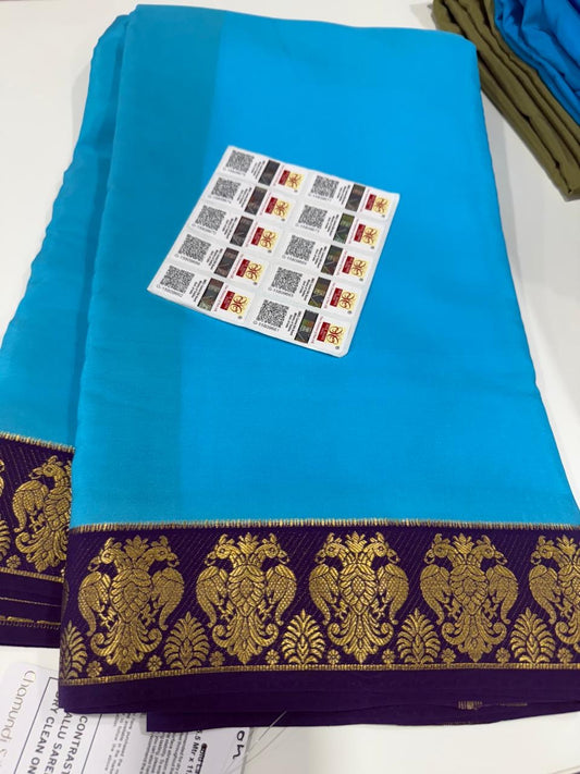 ❤️Traditional border in gold lace Zari Mysore silk sarees  ❤️
