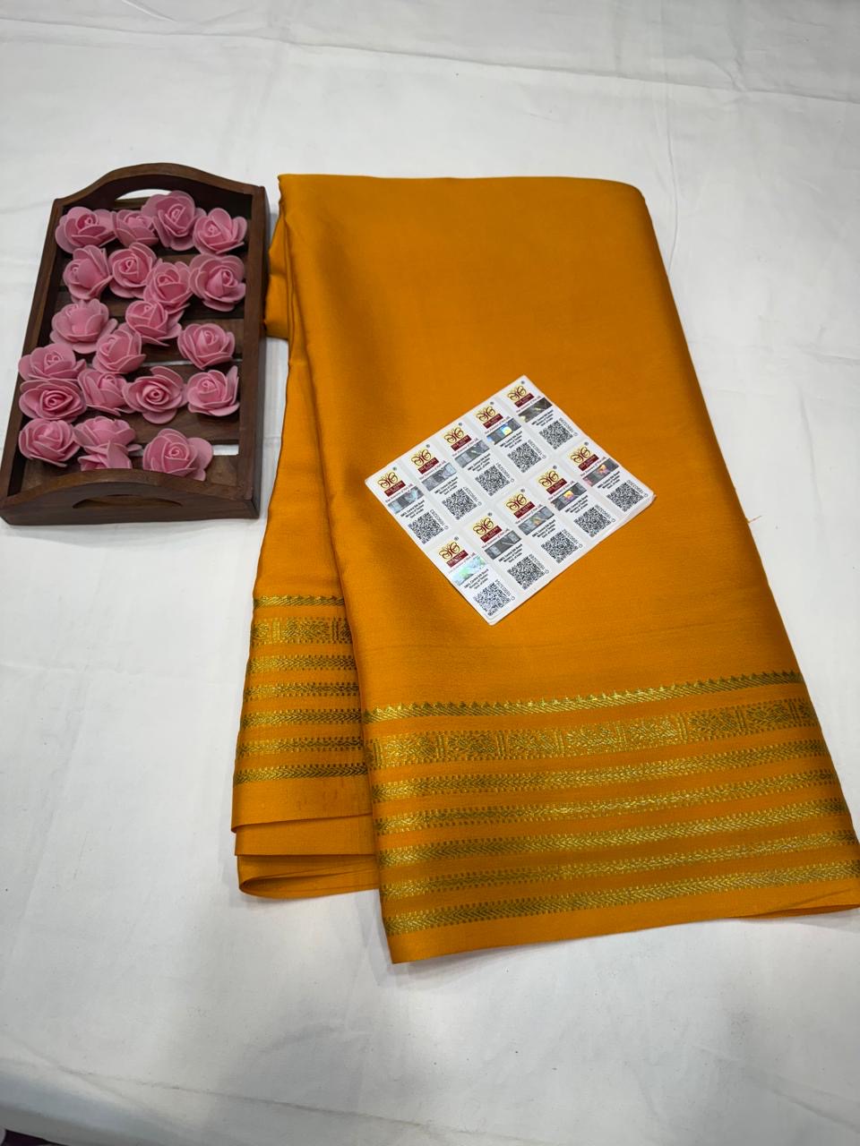 Mysore silk sarees self pattern