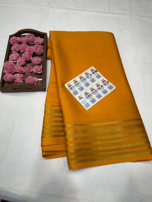 Mysore silk sarees self pattern