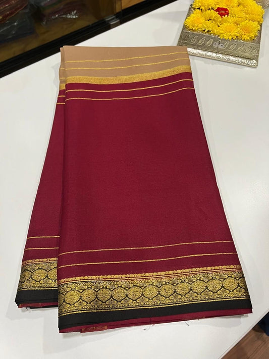 Exclusive pattern mysore silk sarees with elegant color