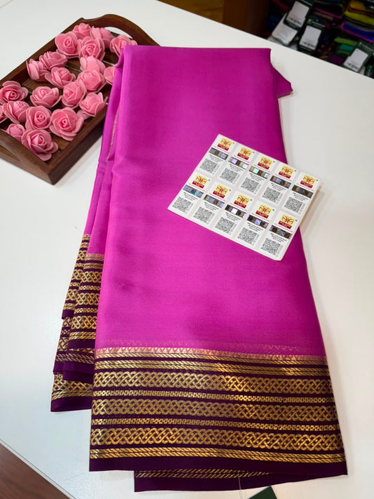 Mysore silk sarees light weight pattern
