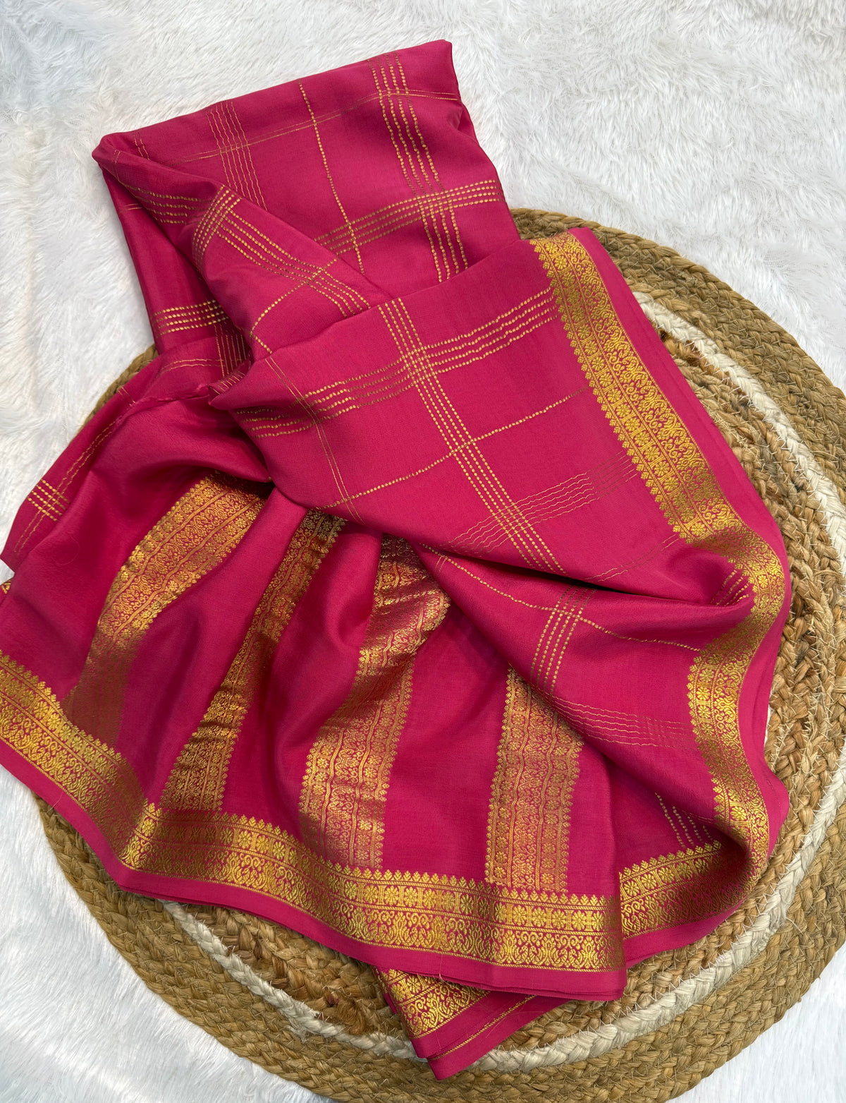 Mysore silk self checks