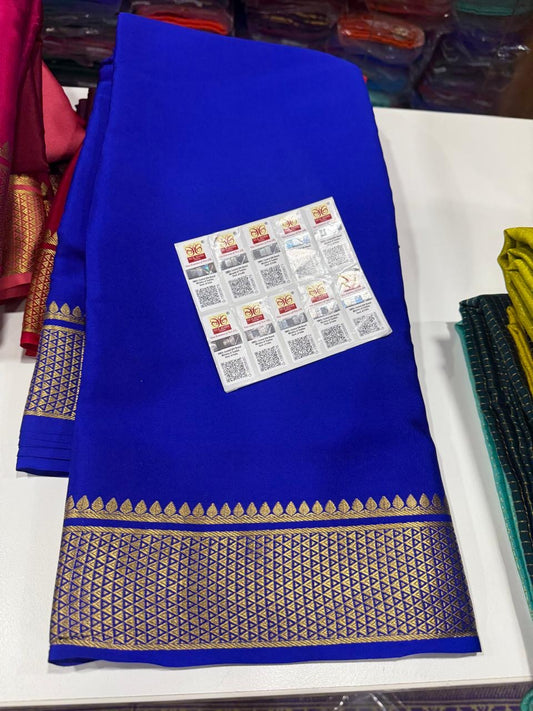 Mysore silk sarees self pattern