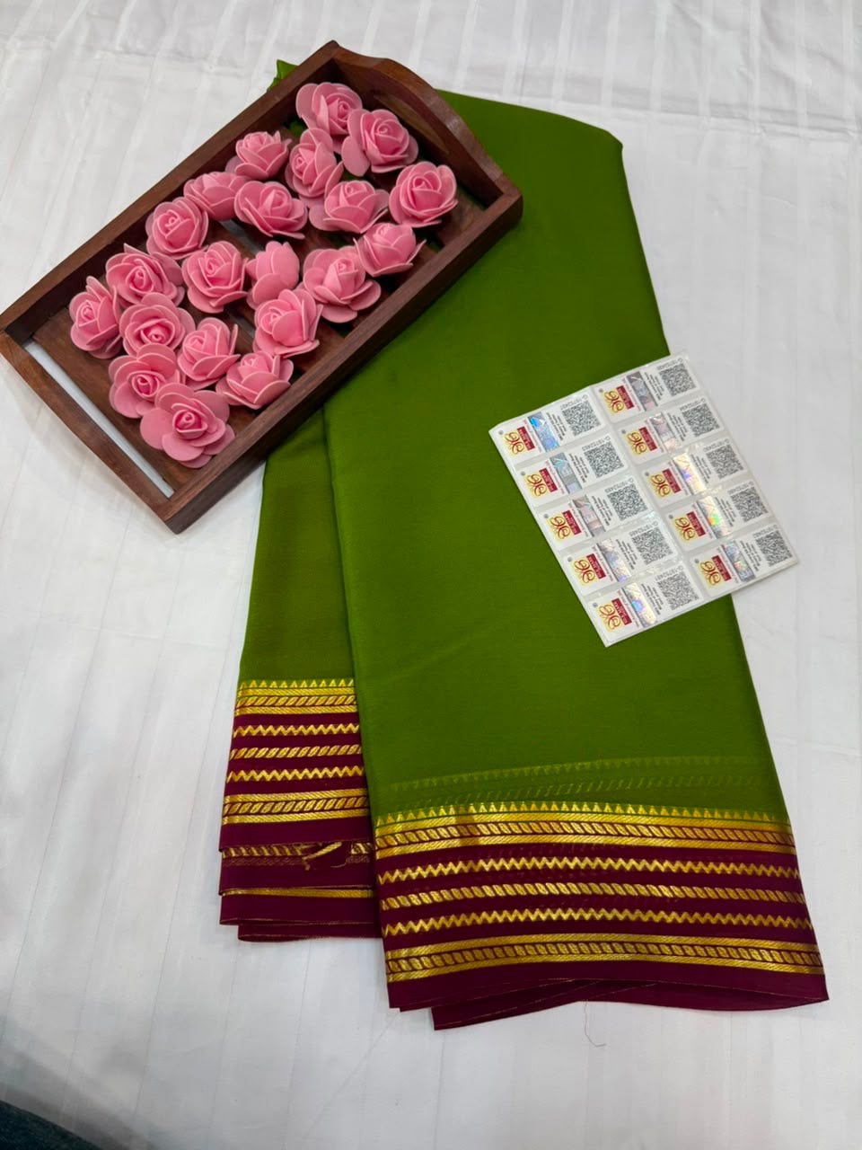 Mysore silk sarees light weight pattern