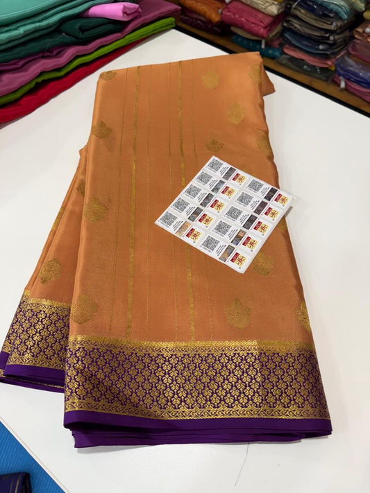 Mysore silk sarees contrast pattern