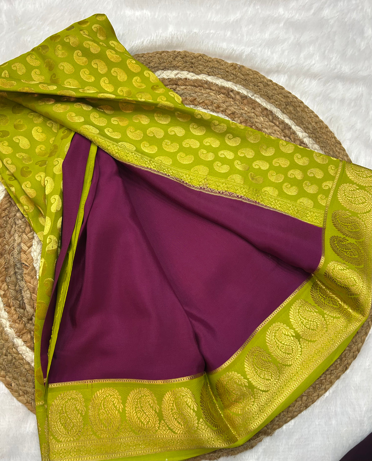 Mysore silk partly pallu