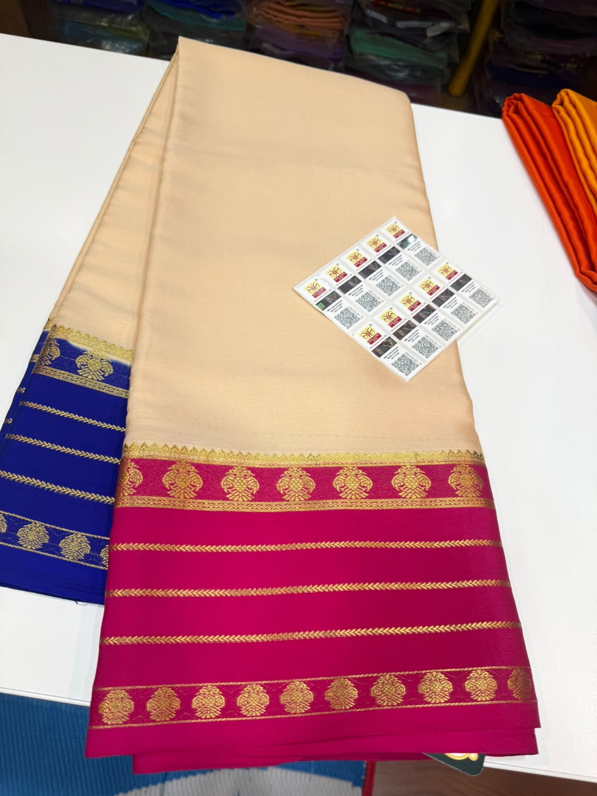 Mysore silk sarees 3D pattern