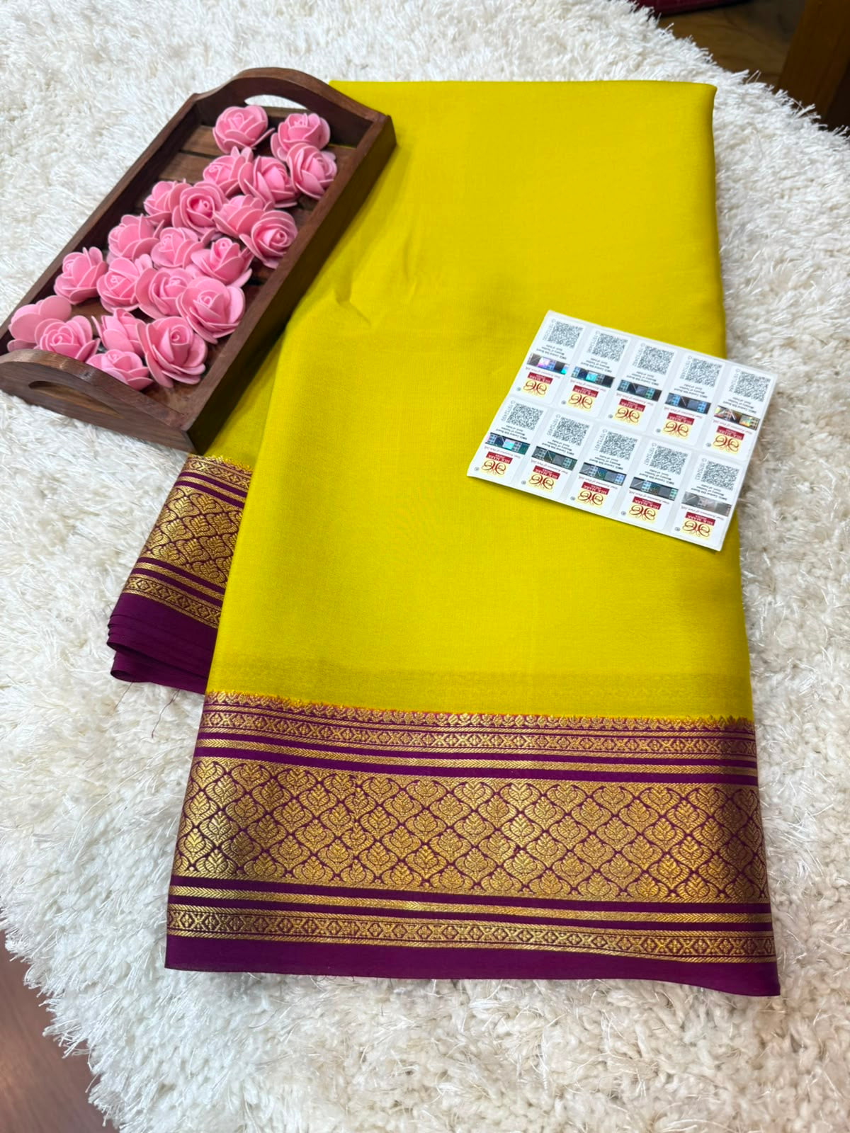 Mysore silk sarees contrast pattern
