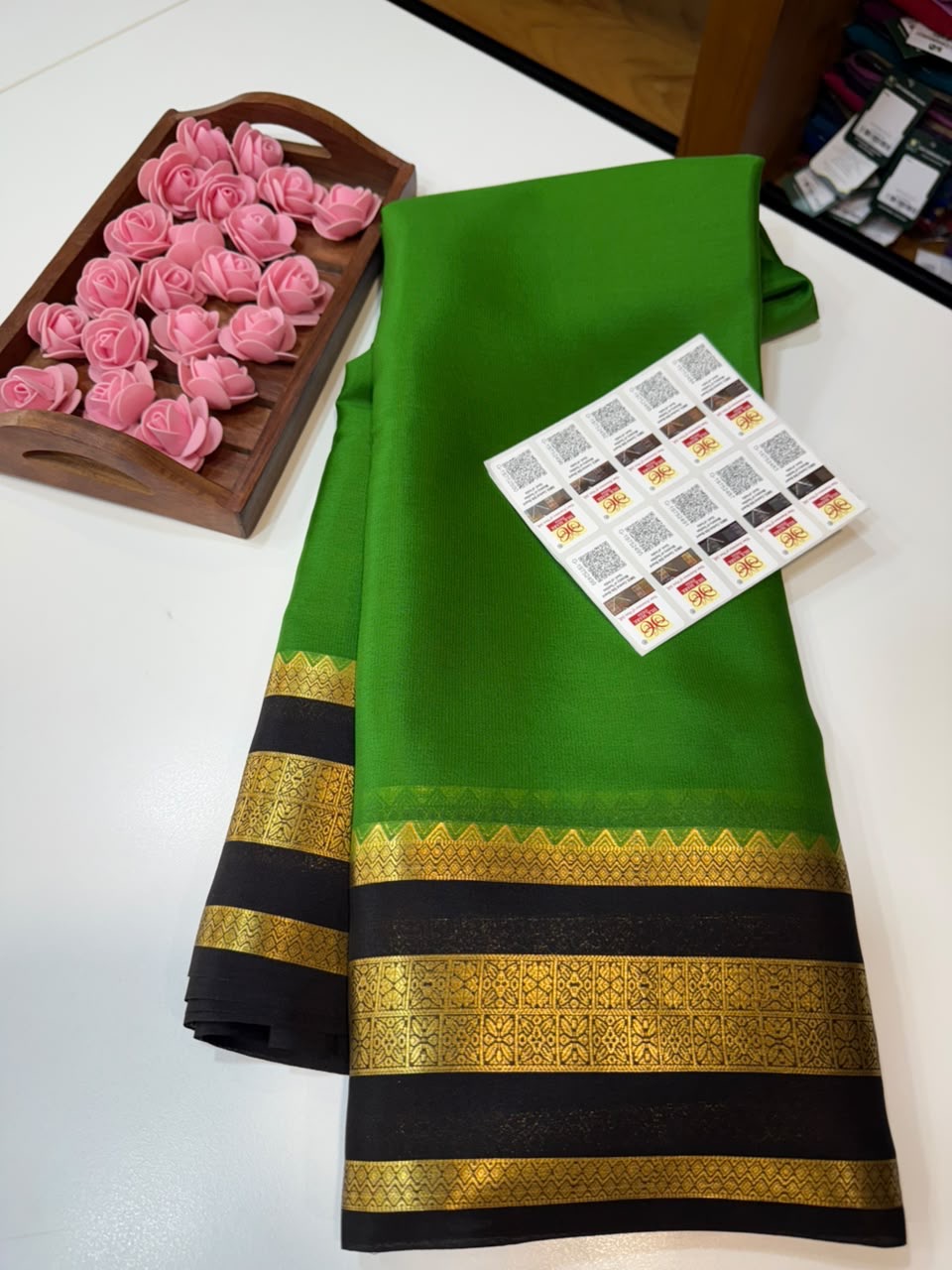 Mysore silk sarees light weight pattern