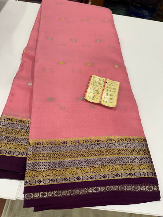 New Bentex pattern  mysore silk sarees with elegant color combination