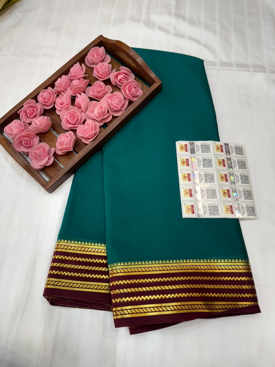Mysore silk sarees light weight pattern