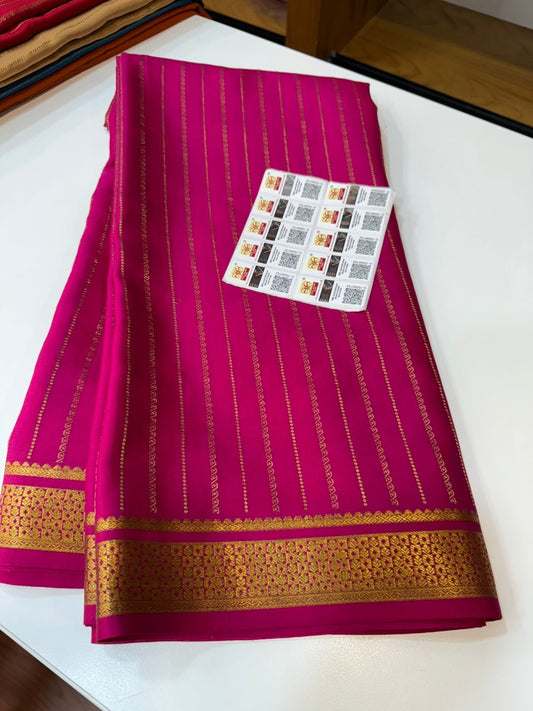 Mysore silk sarees self pattern