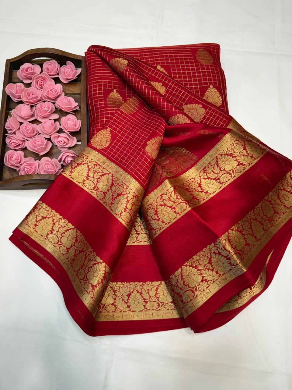 Mysore silk sarees self pattern
