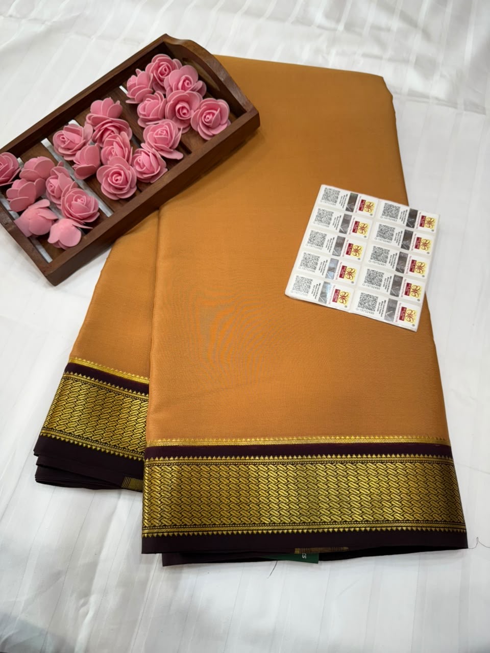 Mysore silk sarees contrast pattern