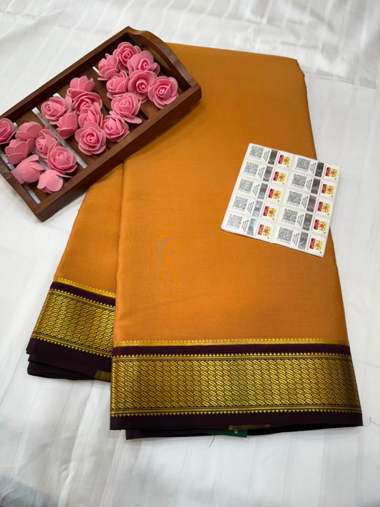Mysore silk sarees contrast pattern