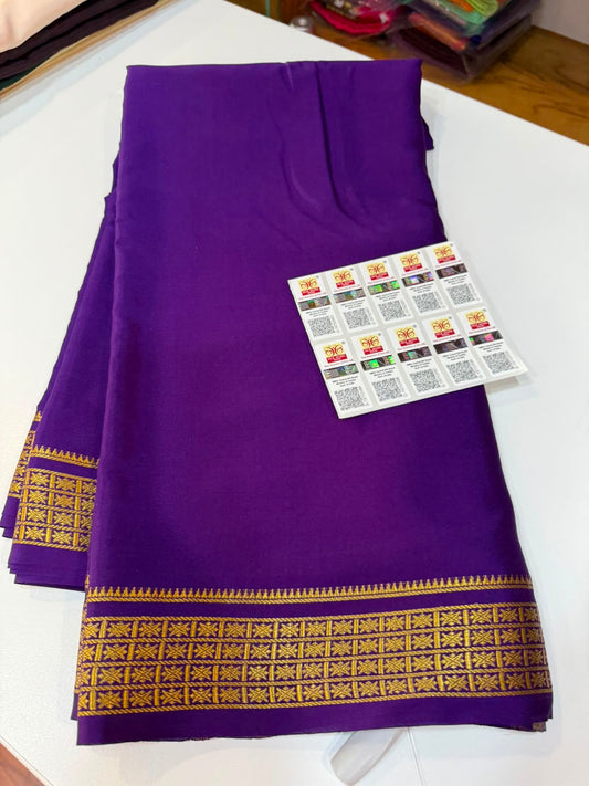 Mysore silk sarees self pattern