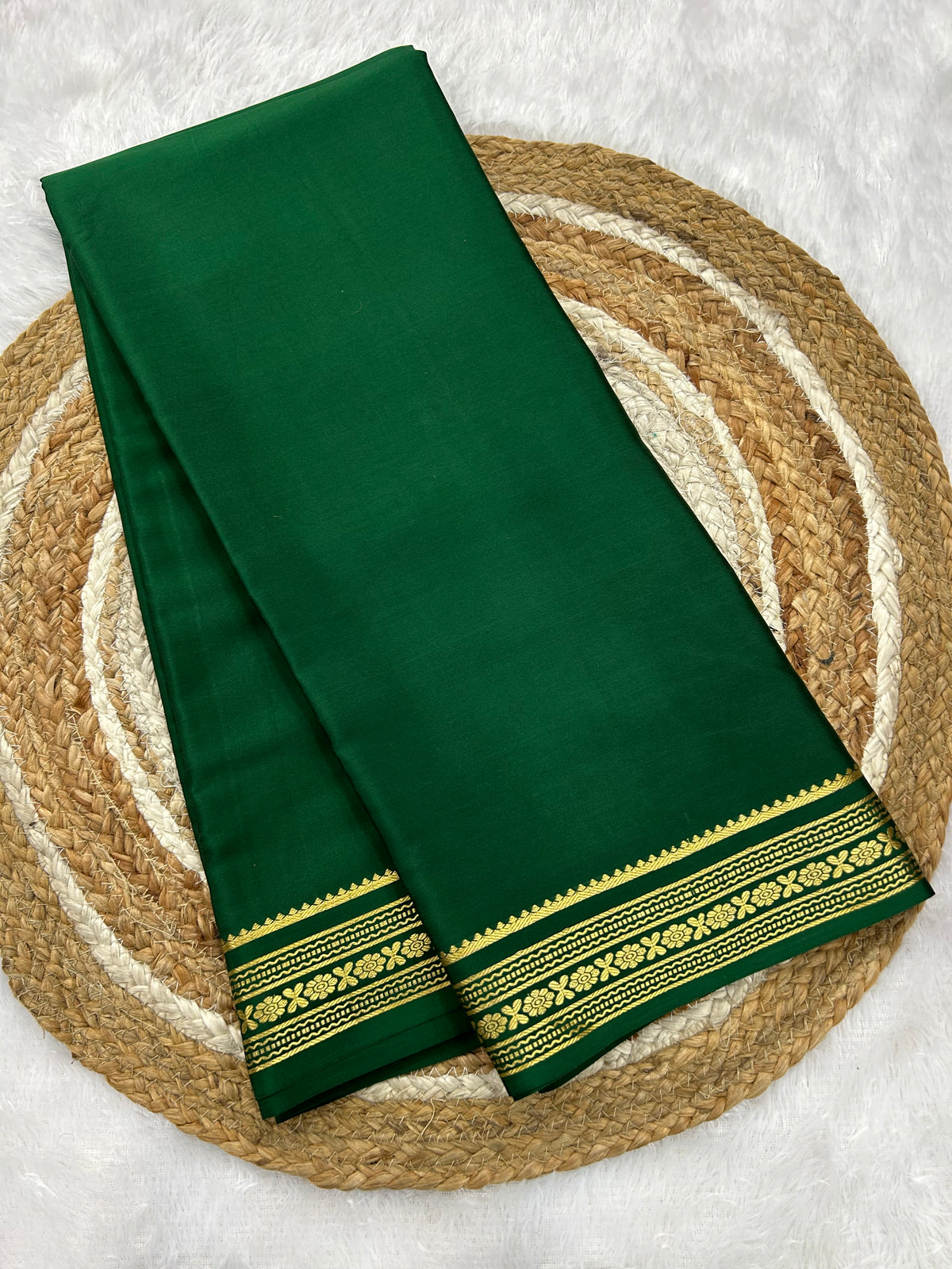 Mysore silk floral border