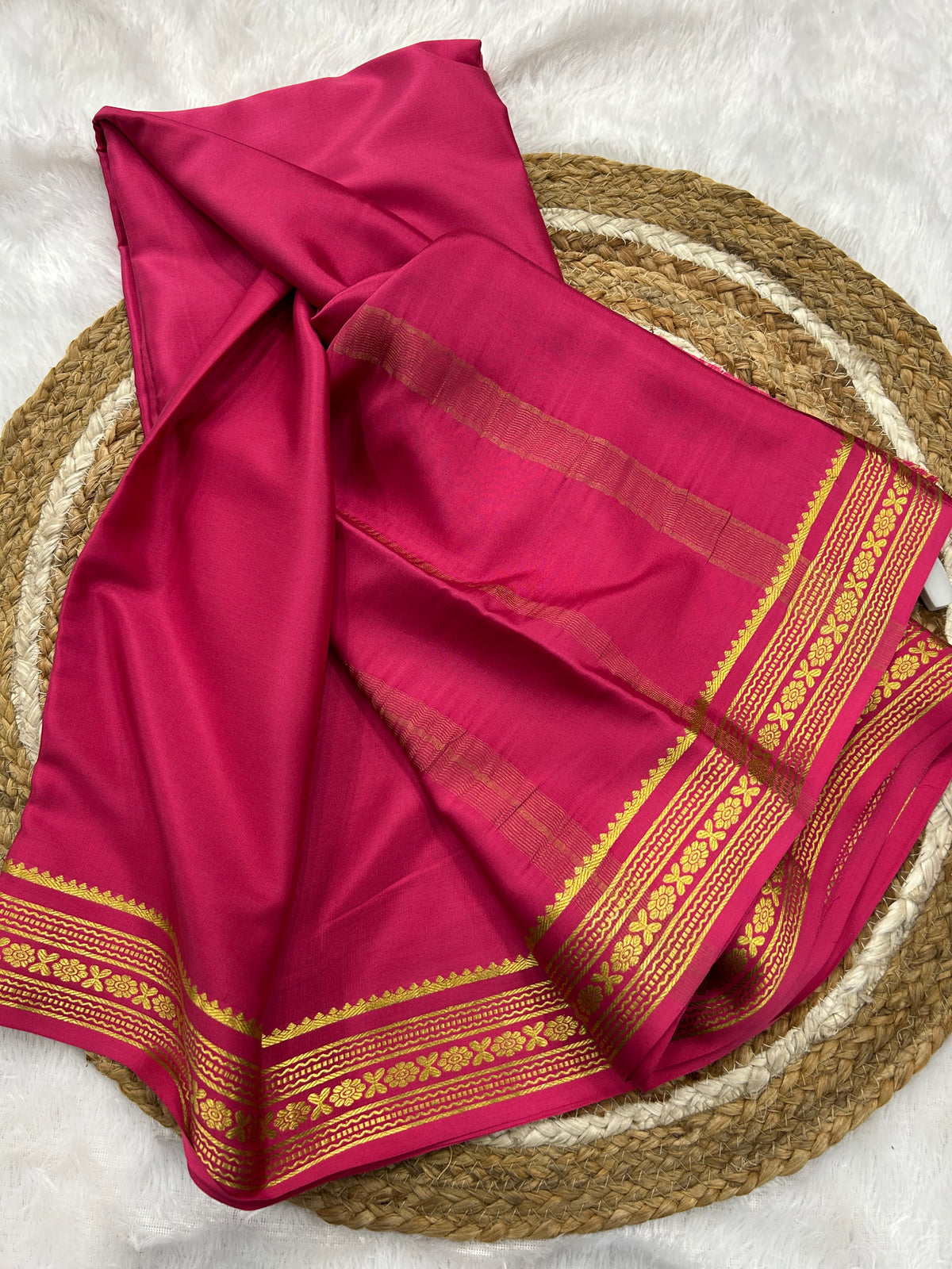 Mysore silk floral border