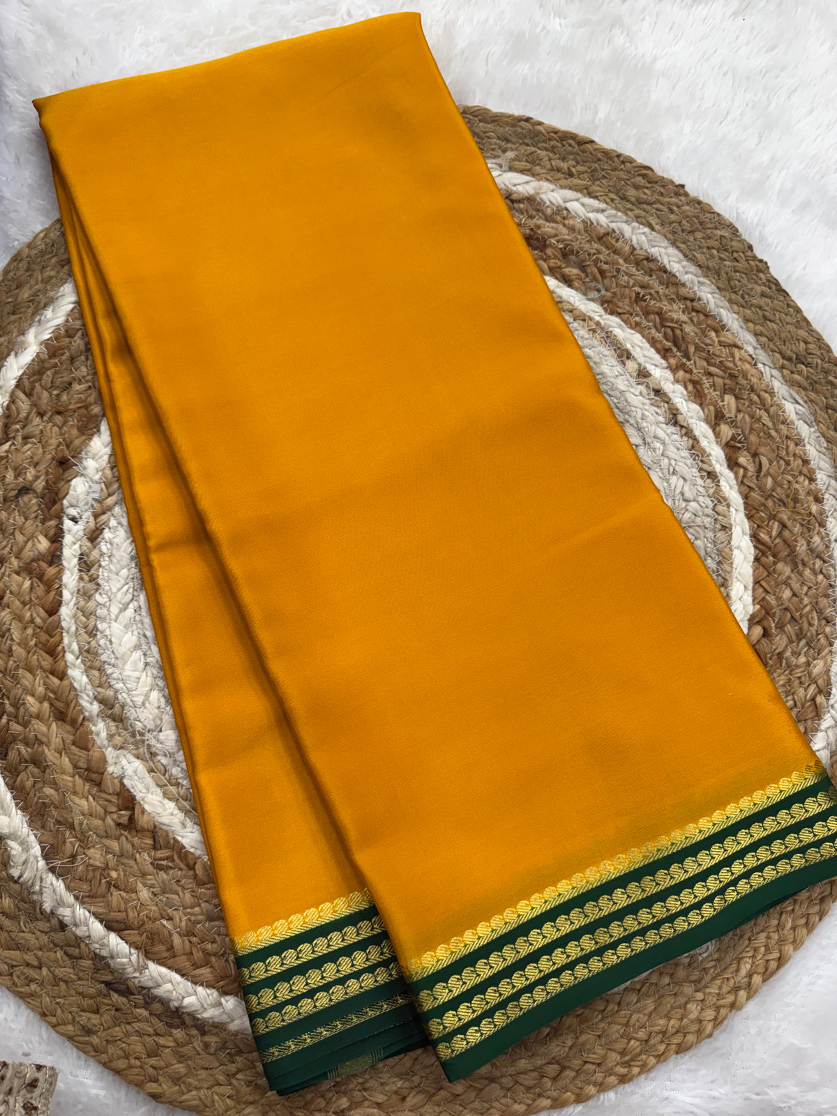 Mysore silk contrast border
