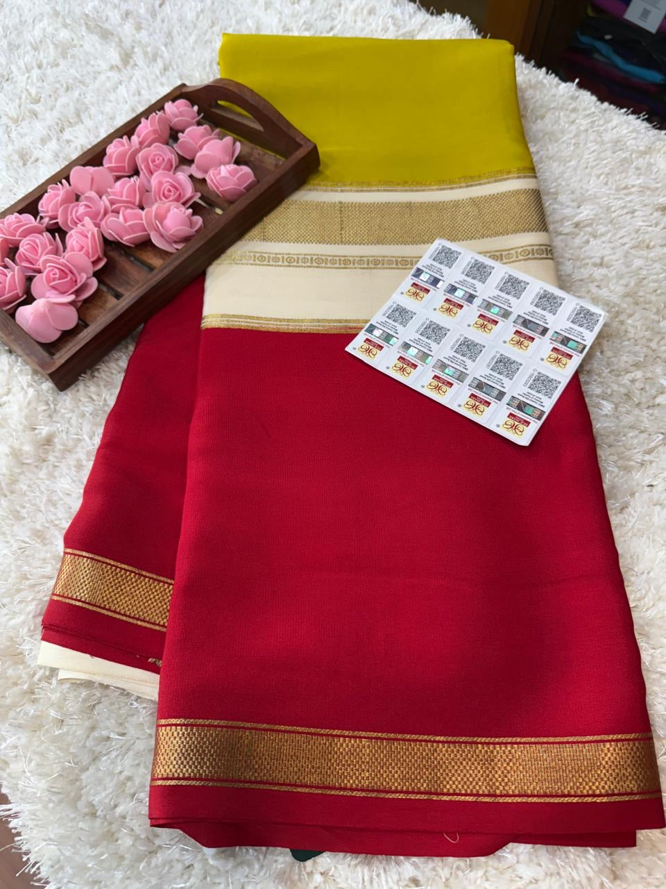 Mysore silk sarees 3D pattern