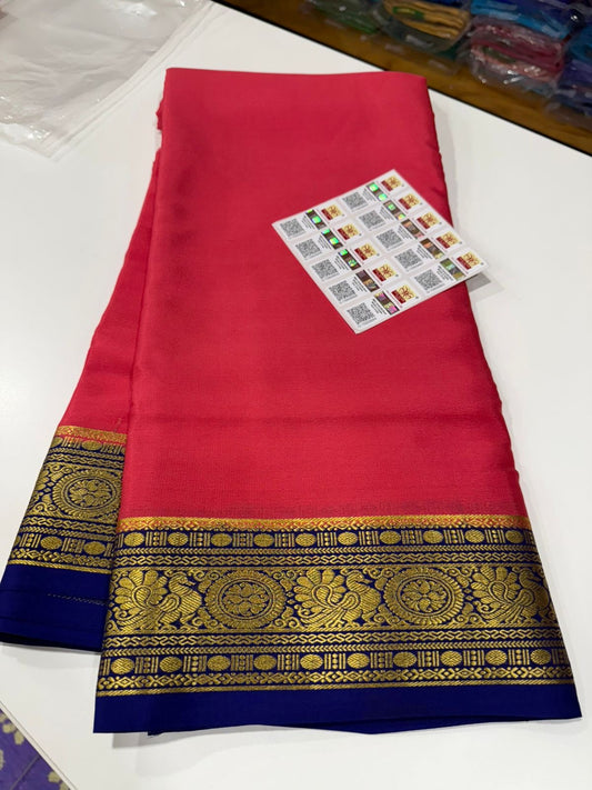 Mysore silk sarees contrast part