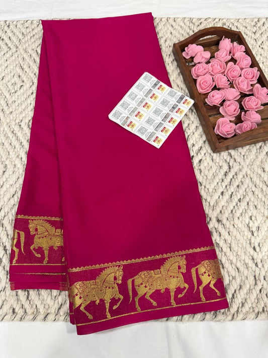 Mysore silk sarees self pattern