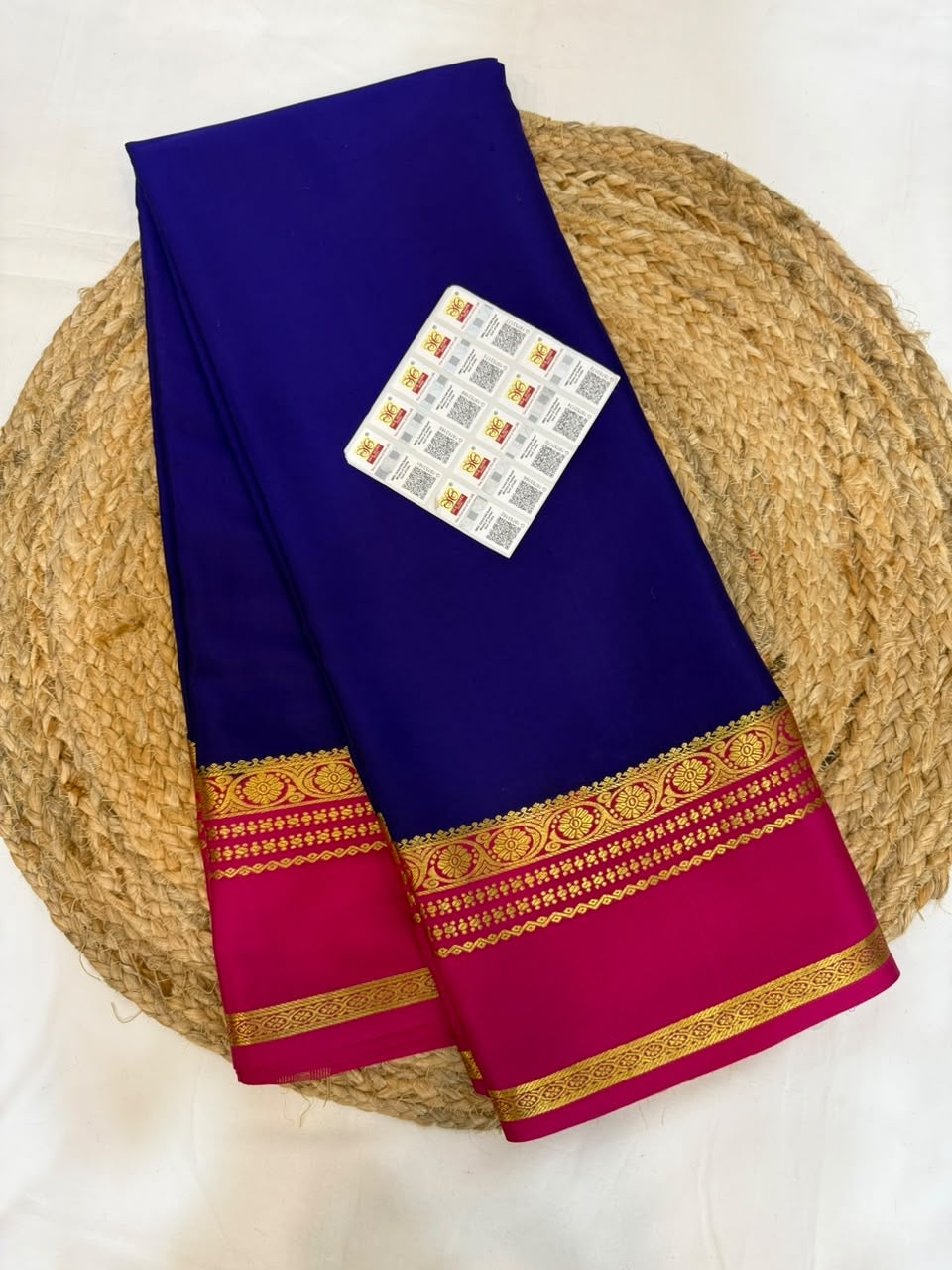 Mysore silk sarees contrast pattern