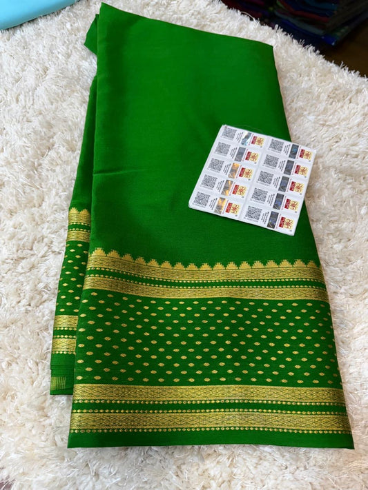 Mysore silk sarees self pattern