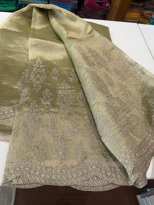 Pure tissue organza sarees