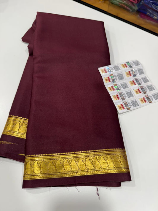 Mysore silk sarees self pattern