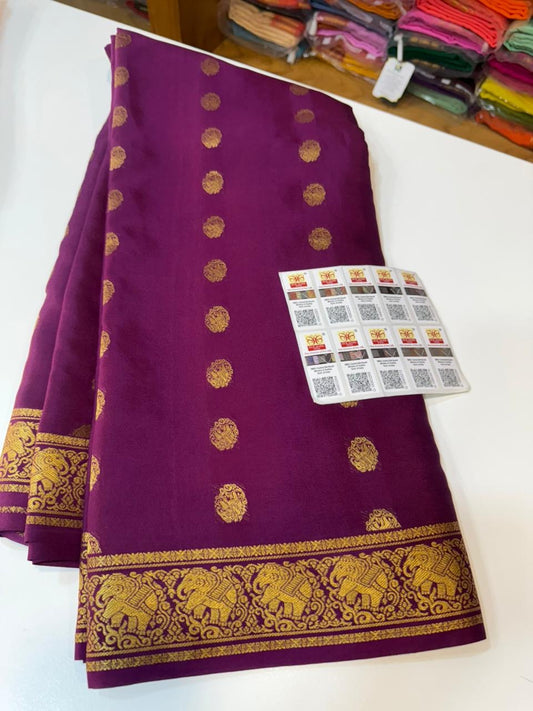 Mysore silk sarees Butta pattern