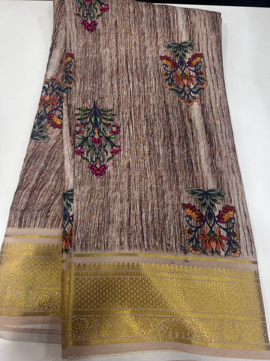 Digital print Mysore silk
