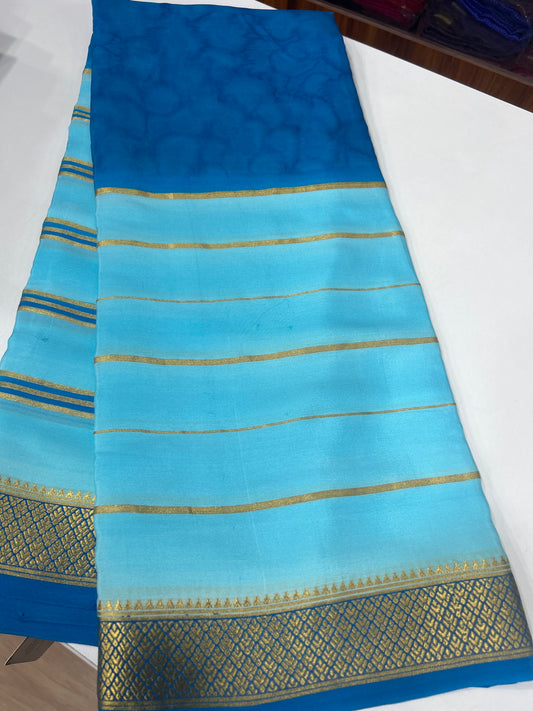 2D Shibori Pattern Mysore Silk