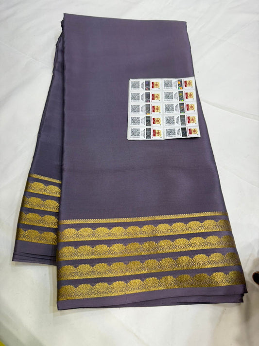 Mysore silk sarees self pattern