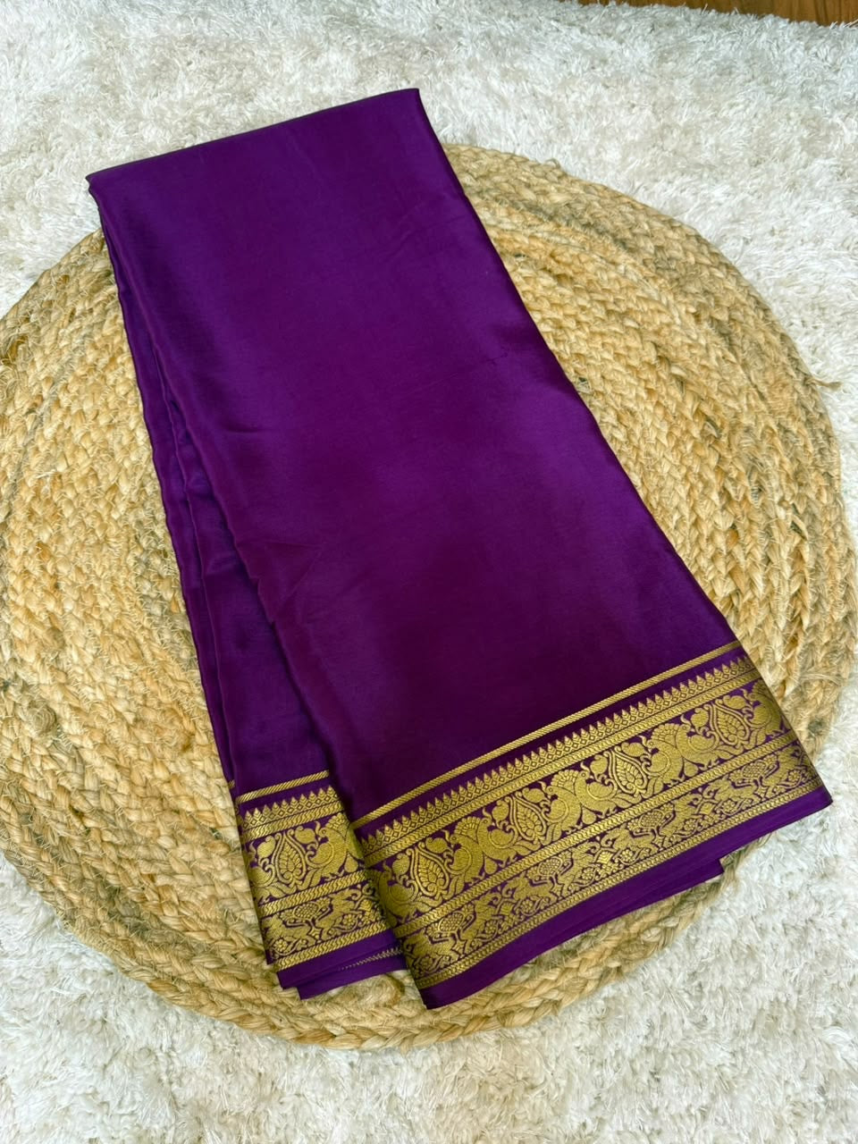 Mysore silk sarees self pattern