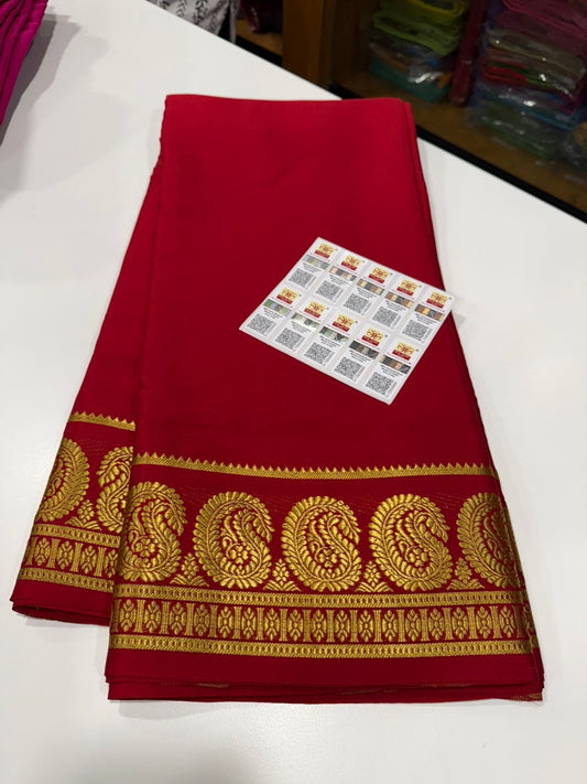 Mysore silk saree Mango border