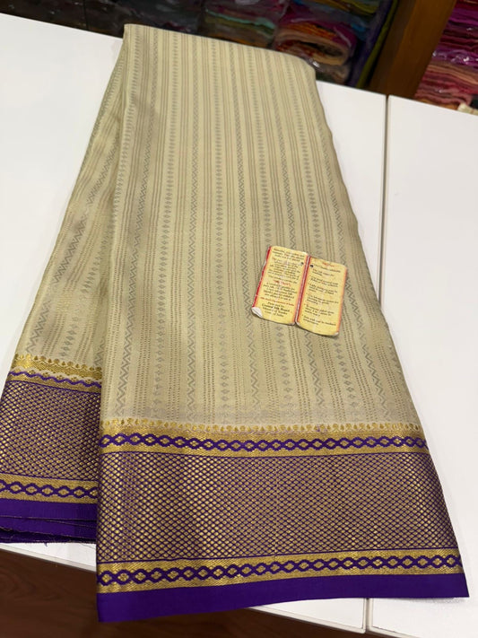 😍All over saree zari consumption with beautiful color combination 😍