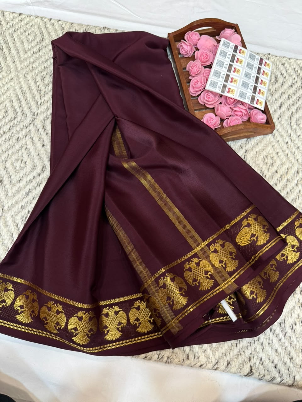 Mysore silk sarees self pattern