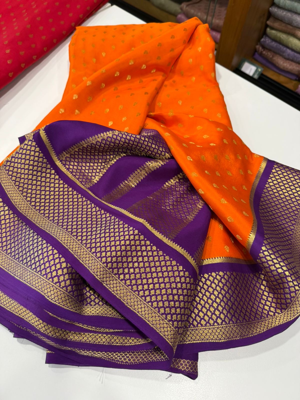 Mysore silk sarees with elegant color combinations