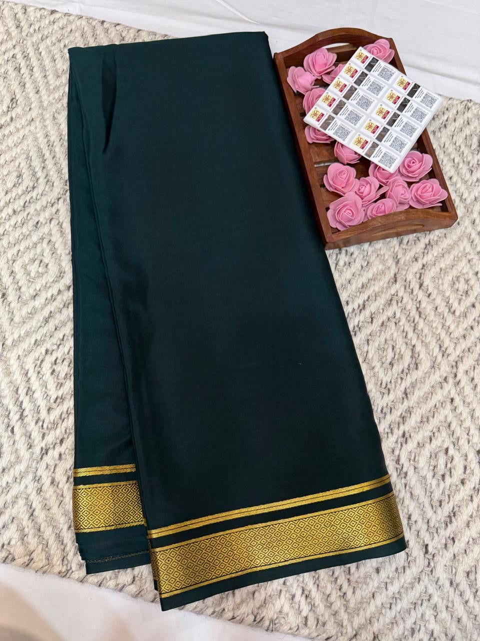 Mysore silk sarees self pattern