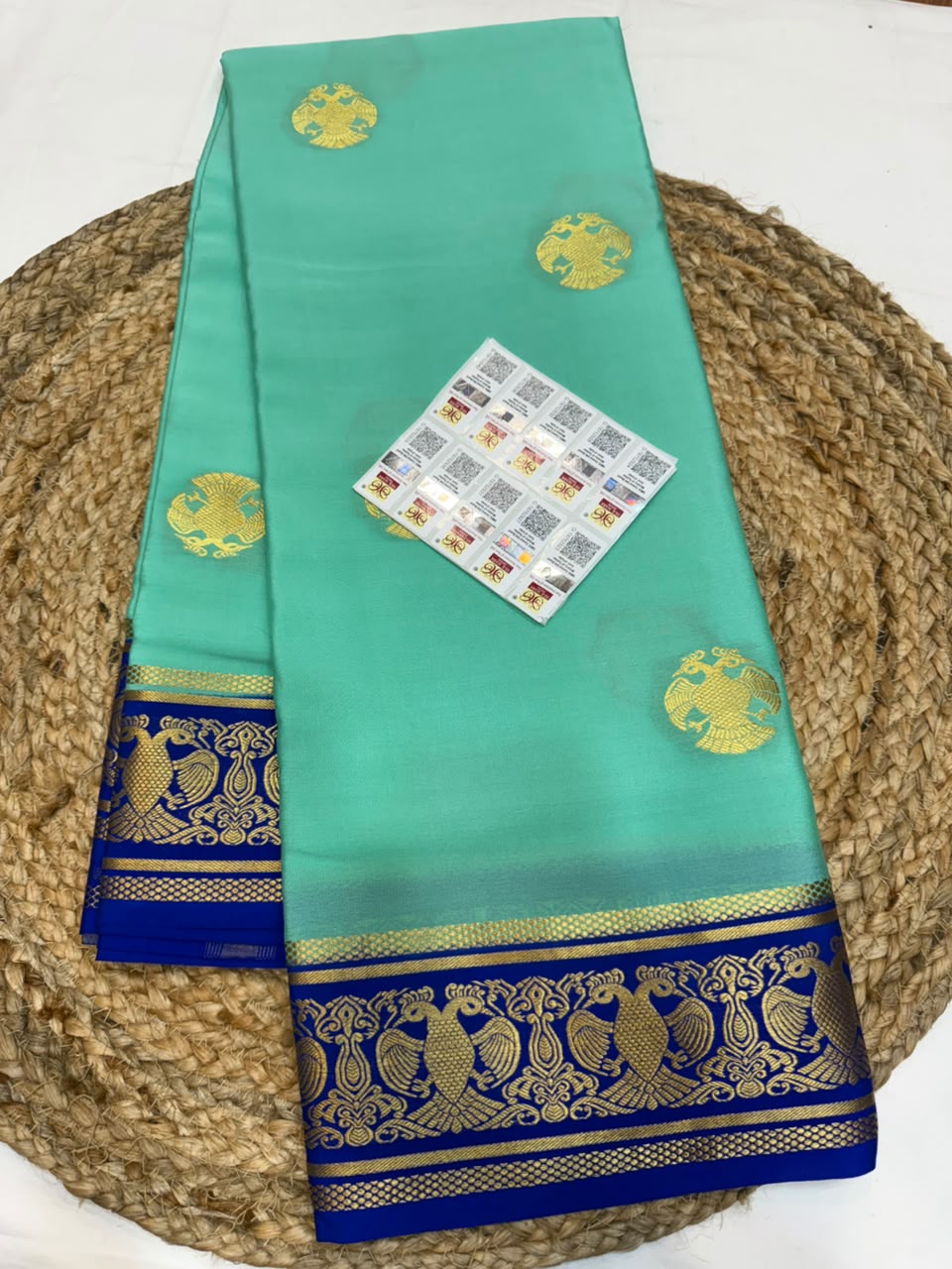 Mysore silk sarees contrast pattern
