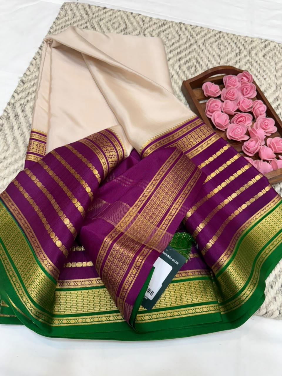 Mysore silk sarees 3D pattern